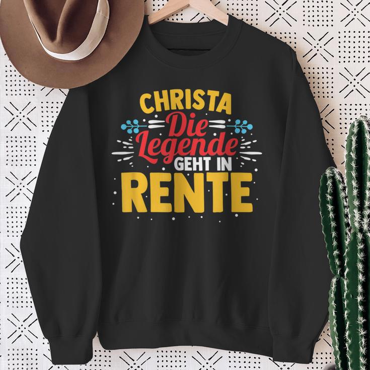 Rentnerin Christa Die Legende Geht In Rente Sweatshirt Geschenke für alte Frauen