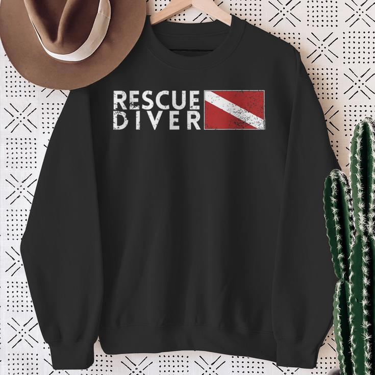 Rescue Diver Flag Search Rescue Diver Scuba Sweatshirt Geschenke für alte Frauen