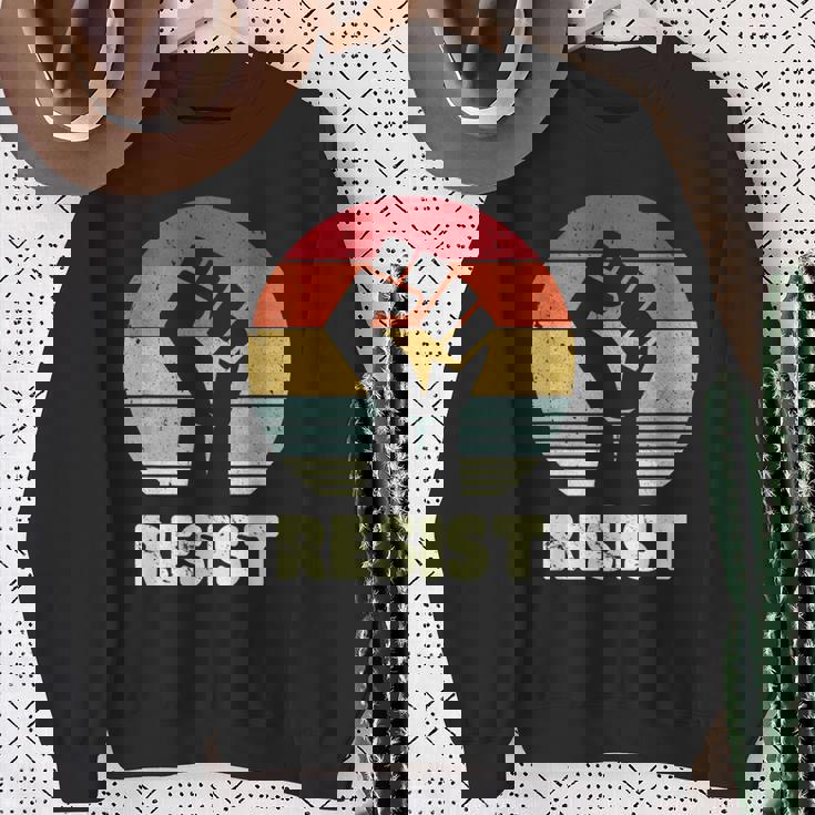 Resist FeministRetro Vintage 70'S Feminism Sweatshirt Gifts for Old Women