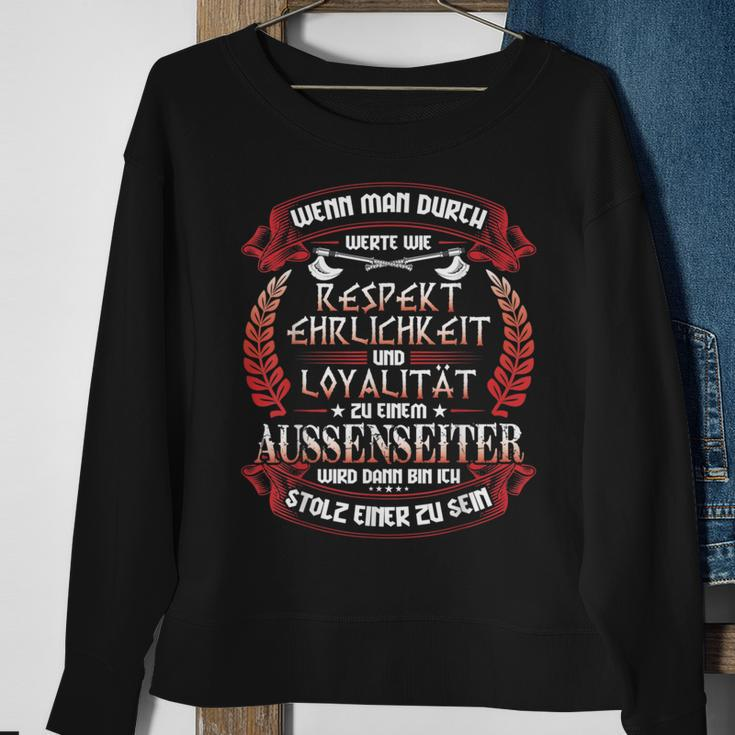 Respekt Ehrlichkeit Loyalität Nordic Mythology Viking Black Sweatshirt Geschenke für alte Frauen