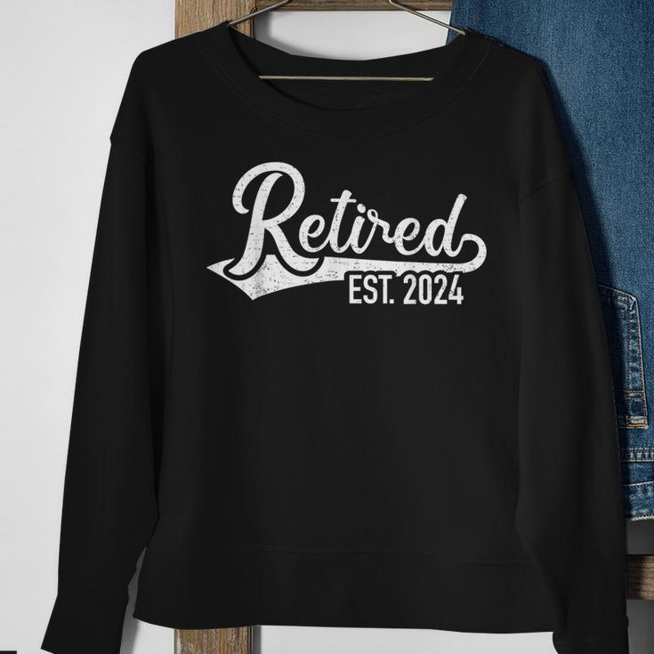 Retired 2024 For Coworker Retirement And Pensioner Sweatshirt Gifts for Old Women