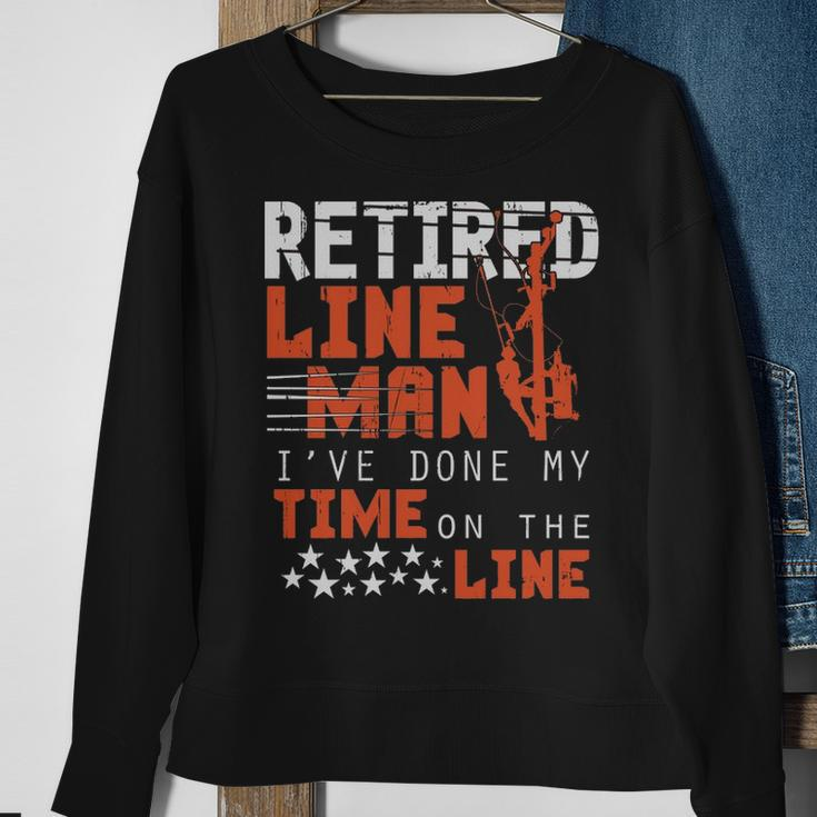 Retired Lineman Retirement Sweatshirt Gifts for Old Women