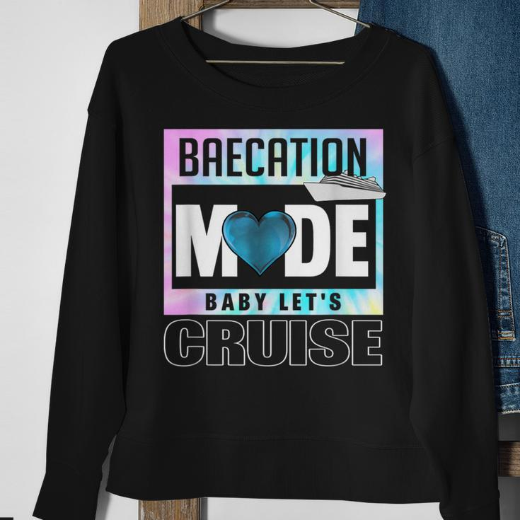 Retro Baecation Mode Baby Let's Cruise Love Vacation Couples Sweatshirt Gifts for Old Women