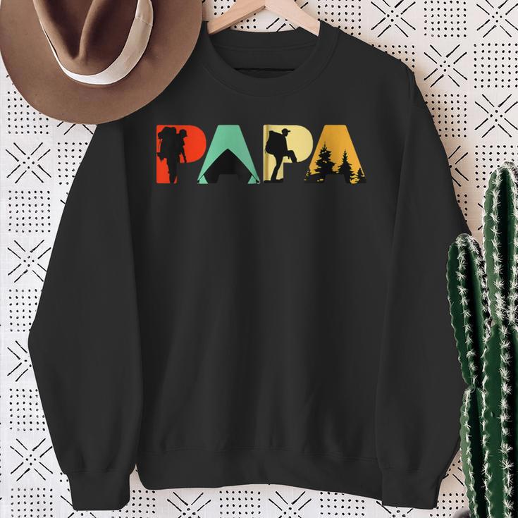 Retro-Camping-Papa Lustigesintage-Papa-Camping-Geschenk Kapuzenjacke Sweatshirt Geschenke für alte Frauen