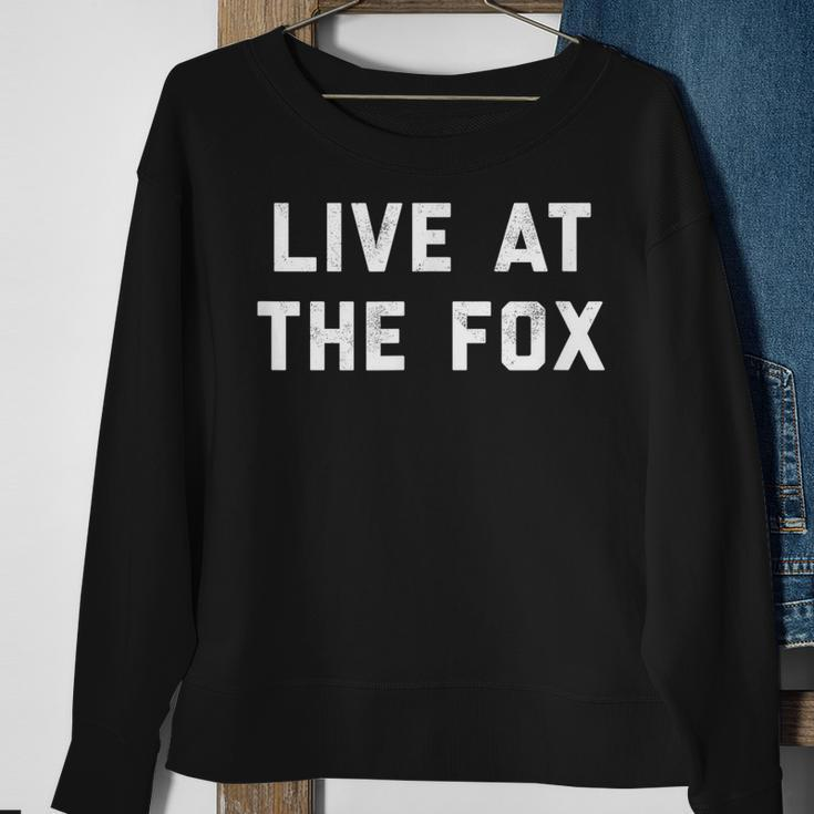 Retro Distressed Live At The Fox Classic Rock Sweatshirt Gifts for Old Women