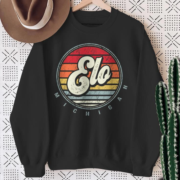 Retro Elo Home State Cool 70S Style Sunset Sweatshirt Gifts for Old Women
