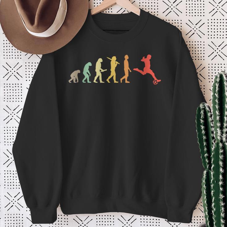 Retro Football Evolution For Footballer Sweatshirt Geschenke für alte Frauen