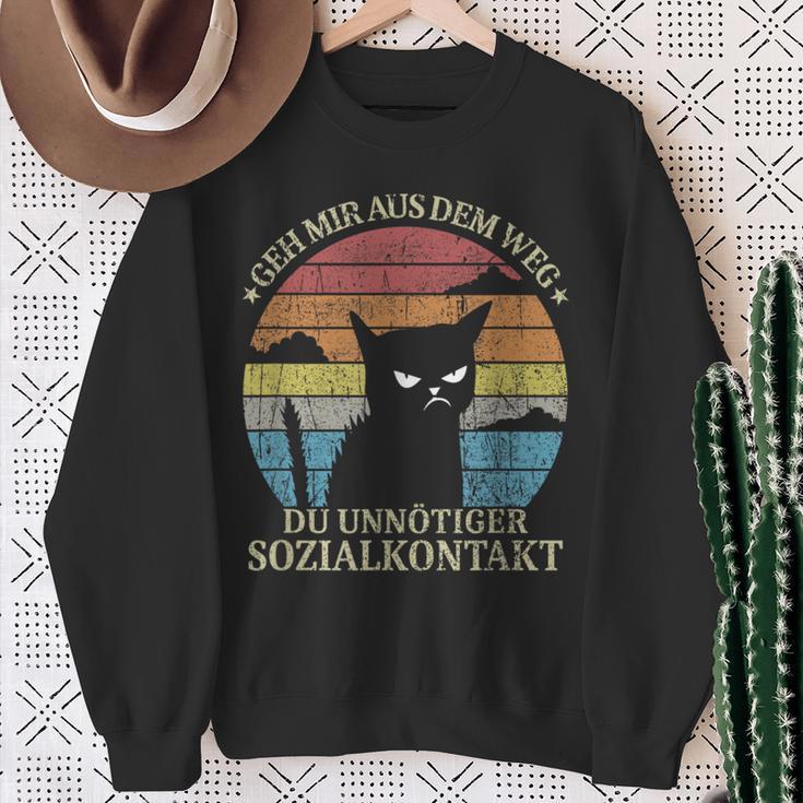 Retro Geh Mir Aus Dem Weg Du Unnecesser Social Kontakt Sweatshirt Geschenke für alte Frauen