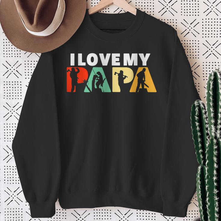 Retro Ich Liebe Meinen Papa Holzfälleraterater Sweatshirt Geschenke für alte Frauen