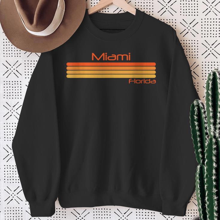 Retro Miami Florida Sweatshirt Geschenke für alte Frauen