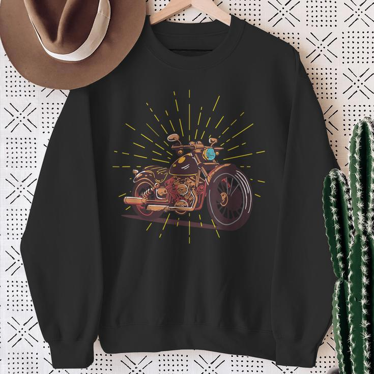 Retro Motorcycle Old Biker Clubs Moto Vintage Motorbike Sweatshirt Gifts for Old Women