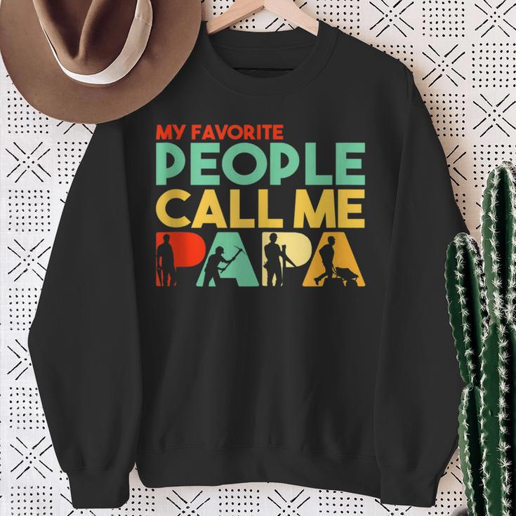 Retro Papa Bauarbeiter Papa Lustigerater Sweatshirt Geschenke für alte Frauen