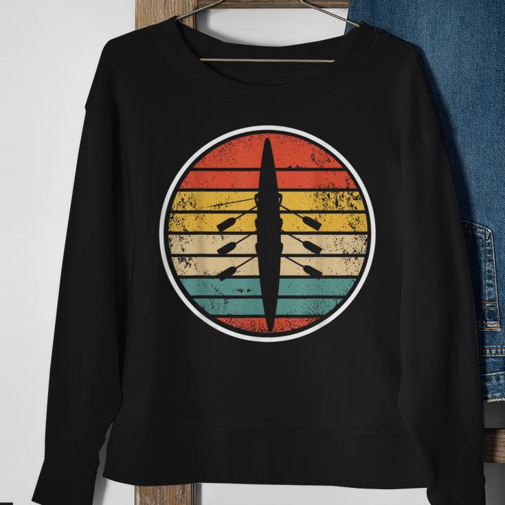 Retro Ruderer Ruderboot Achter Vierer Vintage Rudern Sweatshirt Geschenke für alte Frauen