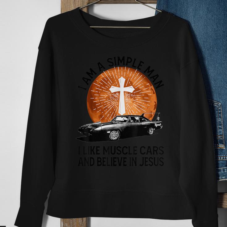 Retro I Am A Simple Man For Muscle Car Lovers Sweatshirt Gifts for Old Women