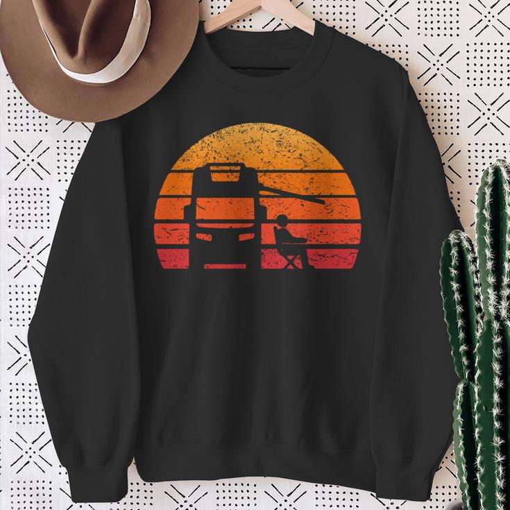 Retro Sunset Rv Camper Motorhome Vintage Sweatshirt Gifts for Old Women