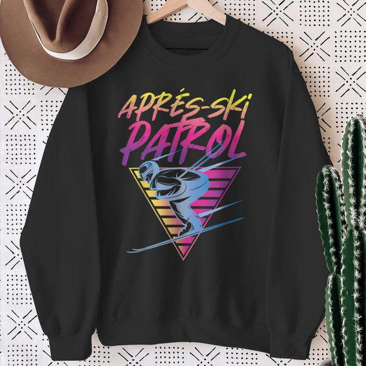 Retro Vintage 80S Apres Ski Patrol Sweatshirt Geschenke für alte Frauen