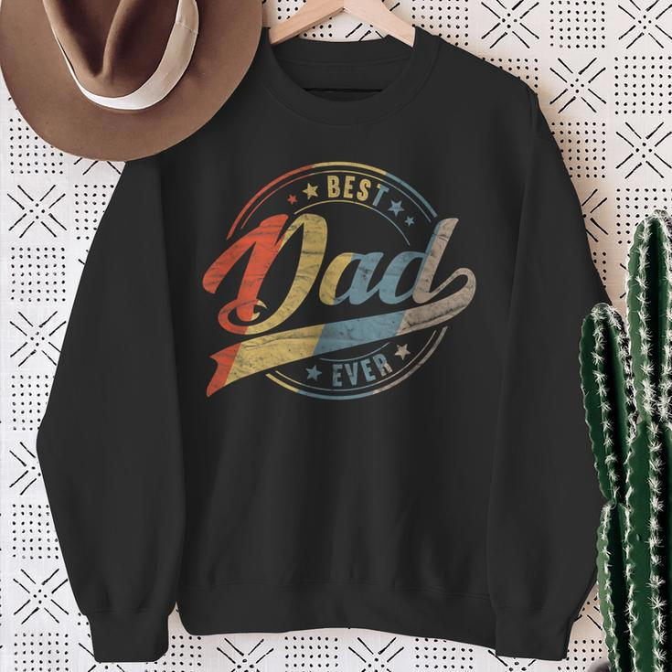 Retro Vintage Best Dad Ever Father Daddy Father's Day Sweatshirt Gifts for Old Women
