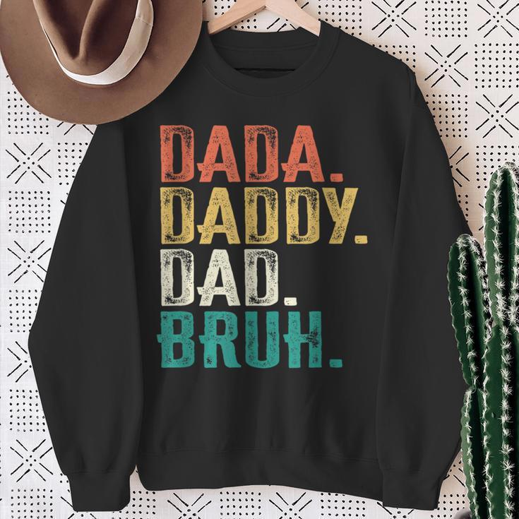 Retro Vintage Dada Daddy Dad Bruh Fathers Day 2023 Sweatshirt Gifts for Old Women