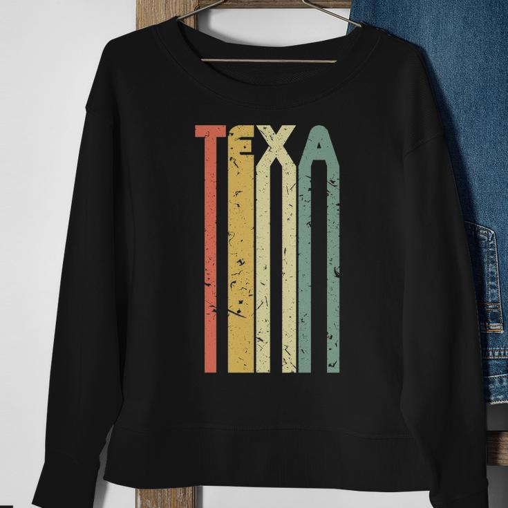 Retro Vintage Texas Colorful Cute Texan Roots Sweatshirt Gifts for Old Women