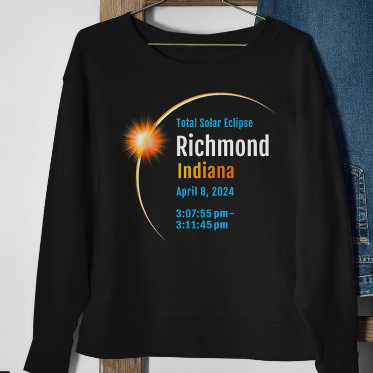 Richmond Indiana In Total Solar Eclipse 2024 1 Sweatshirt Gifts for Old Women