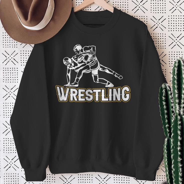 Ring Wrestler Ringer Ring Combat Ringsport Sweatshirt Geschenke für alte Frauen