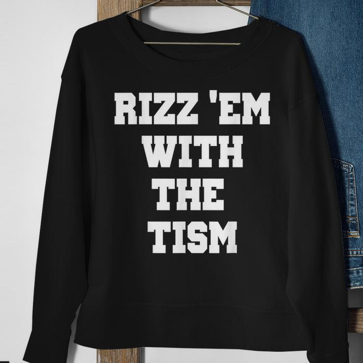 Rizz 'Em With The 'Tism Thanksgiving Sweatshirt Gifts for Old Women
