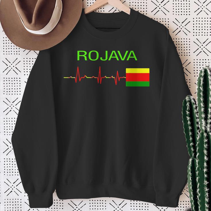 Rojava Kurdistan – Kurdish Flag Sweatshirt Geschenke für alte Frauen