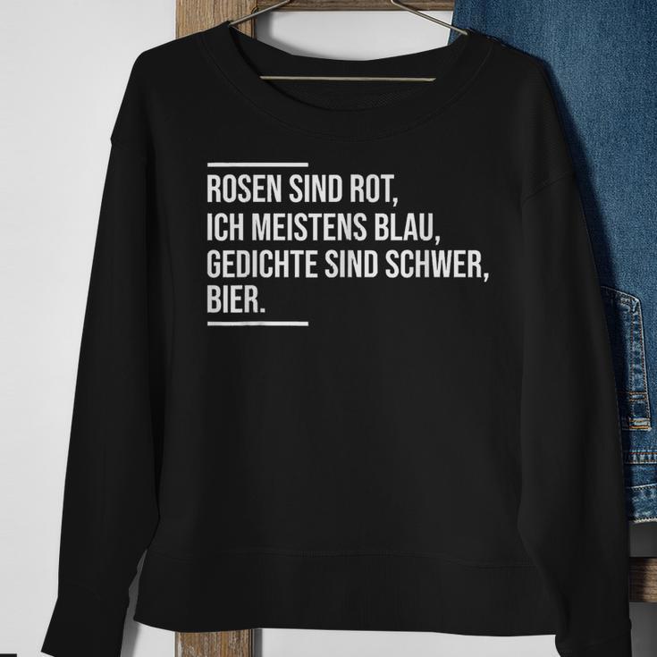 Roses Sind Rot Ich Am Liebte Blau Geeich Sind Chwerbier Black Sweatshirt Geschenke für alte Frauen