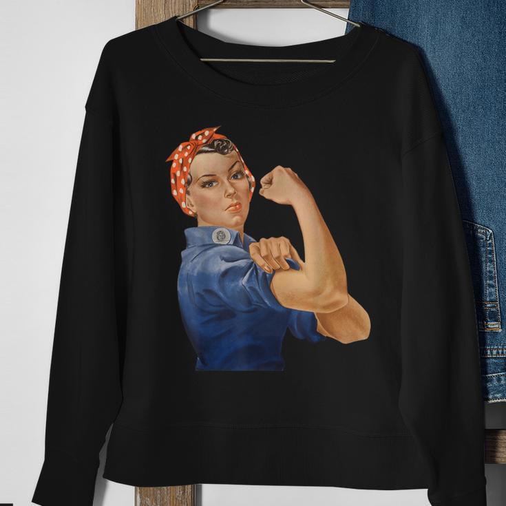 Rosie The Riveter We Can Do It Feminist RetroSweatshirt Gifts for Old Women