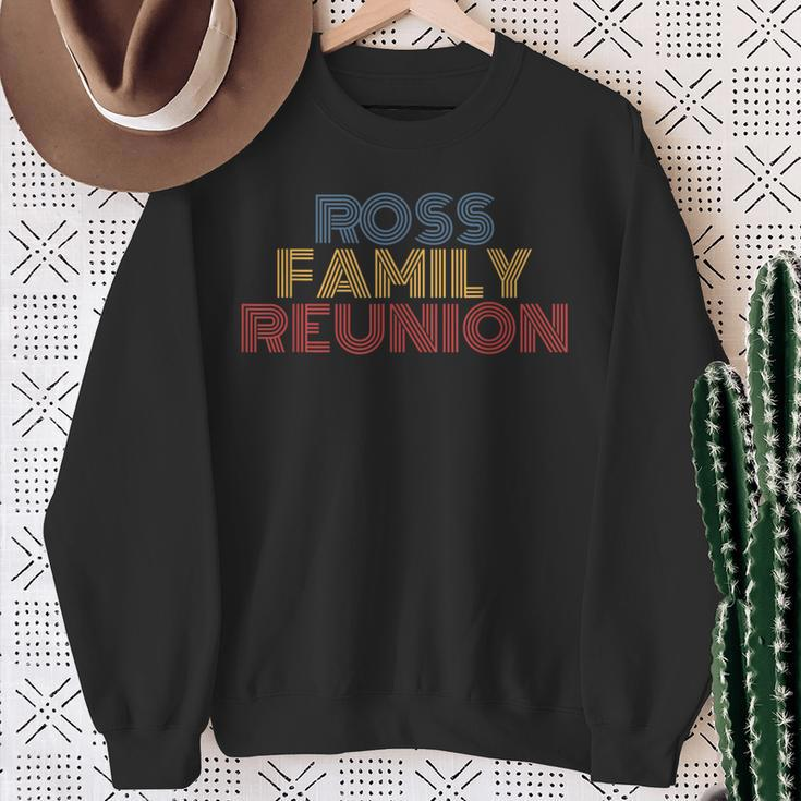 Ross Family Reunion Surname Personalized Name Retro Sweatshirt Gifts for Old Women