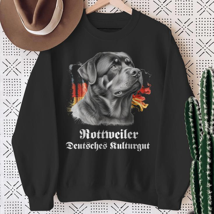 Rottweiler Deutsches Kulturgut Cool Rottweiler Motif Sweatshirt Geschenke für alte Frauen