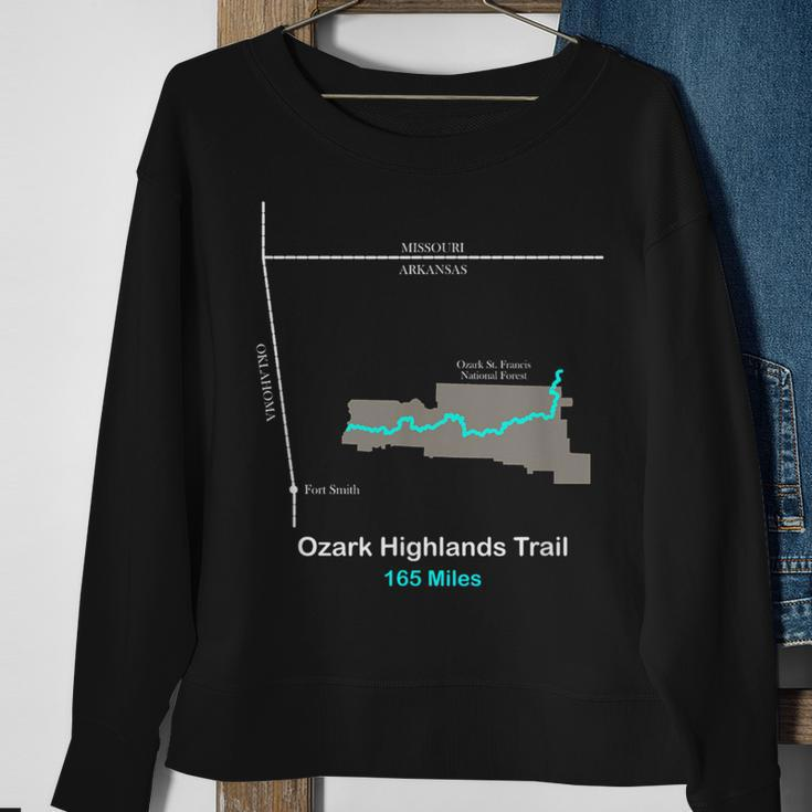 Route Map Of The Ozark Highlands Trail Sweatshirt Gifts for Old Women