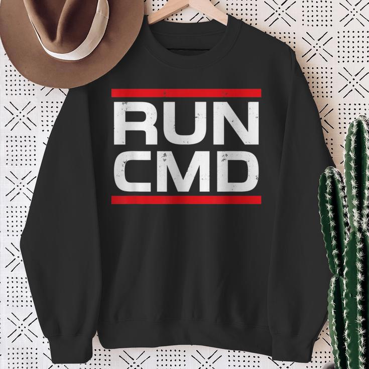 Run Cmd Programmer Sys Admin Sweatshirt Geschenke für alte Frauen