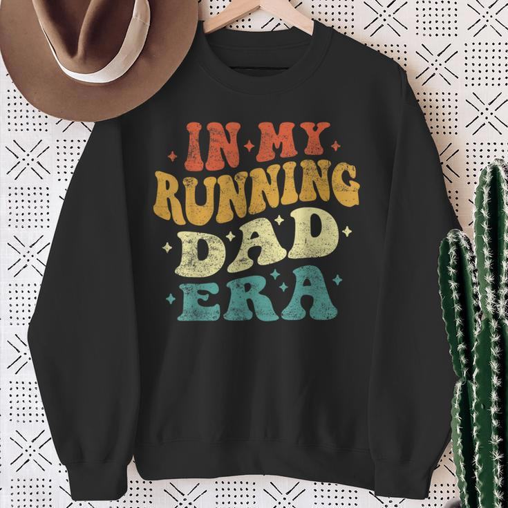 In My Running Dad Era Running Dad Fathers Day Vintage Sweatshirt Gifts for Old Women