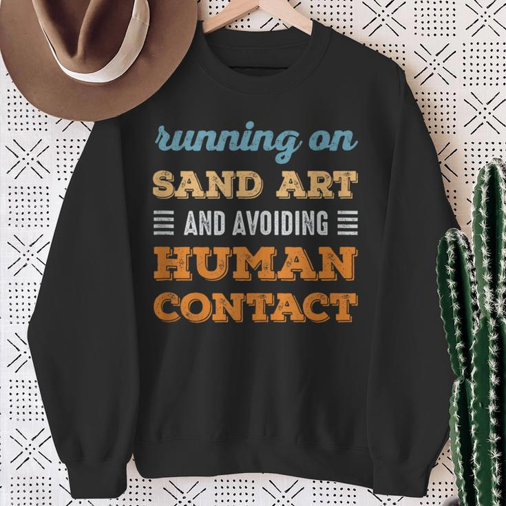 Running On Sand Art Sweatshirt Gifts for Old Women