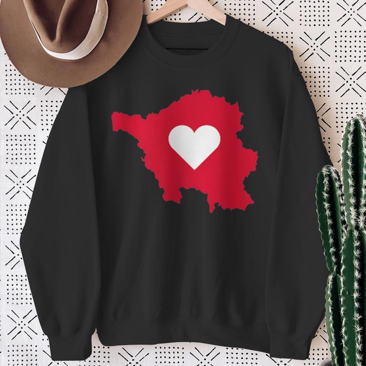 Saarland Heart Love Homeland Saarländer Sweatshirt Geschenke für alte Frauen