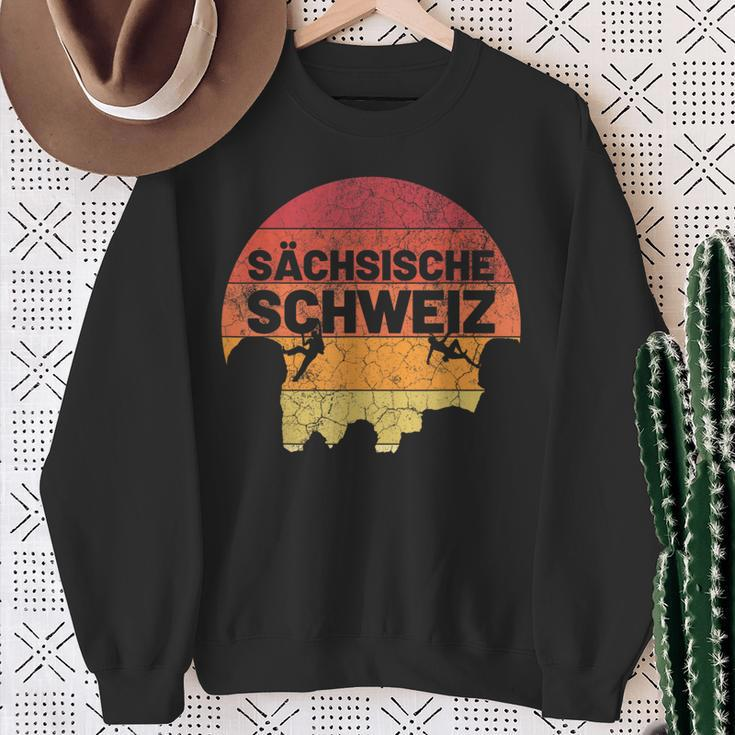 Sächsische Schweiz Bergsteiger & Climbing Sweatshirt Geschenke für alte Frauen
