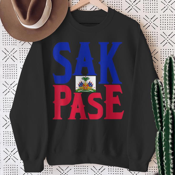 Sak Pase Niedliches Haitian-Creolen-Geschenk Sweatshirt Geschenke für alte Frauen