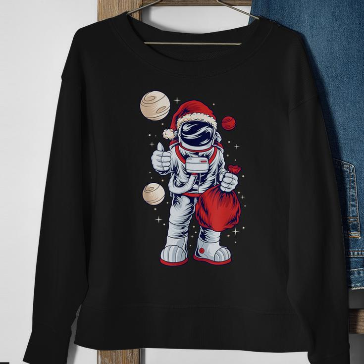 Santa Astronaut Christmas For Space Lovers Sweatshirt Gifts for Old Women
