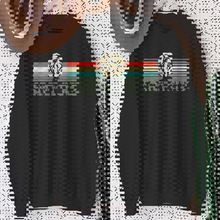 Santa Cruz Ca California Retro 70S 80S Surfer S Sweatshirt Geschenke für alte Frauen