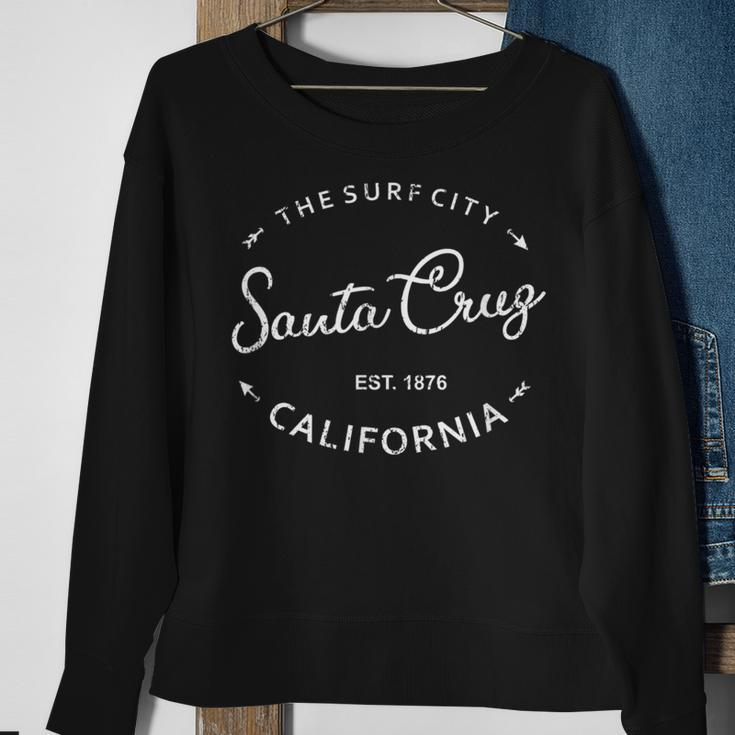 Santa Cruz City Souvenirs Surf City California Sweatshirt Gifts for Old Women