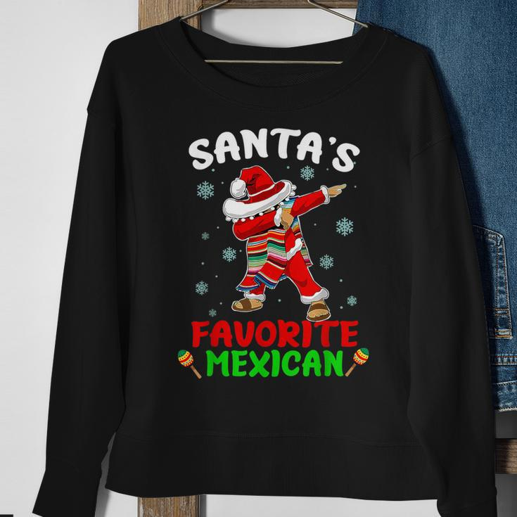 Santa's Favorite Mexican Christmas Holiday Mexico Sweatshirt Gifts for Old Women