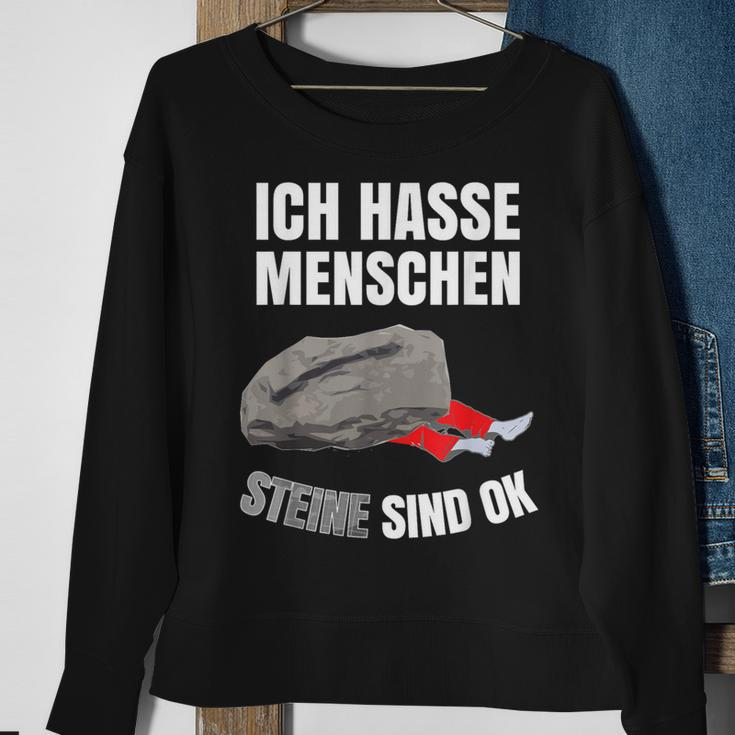 Sarcasmus Slogan Ich Hasse Menschen S Black Sweatshirt Geschenke für alte Frauen