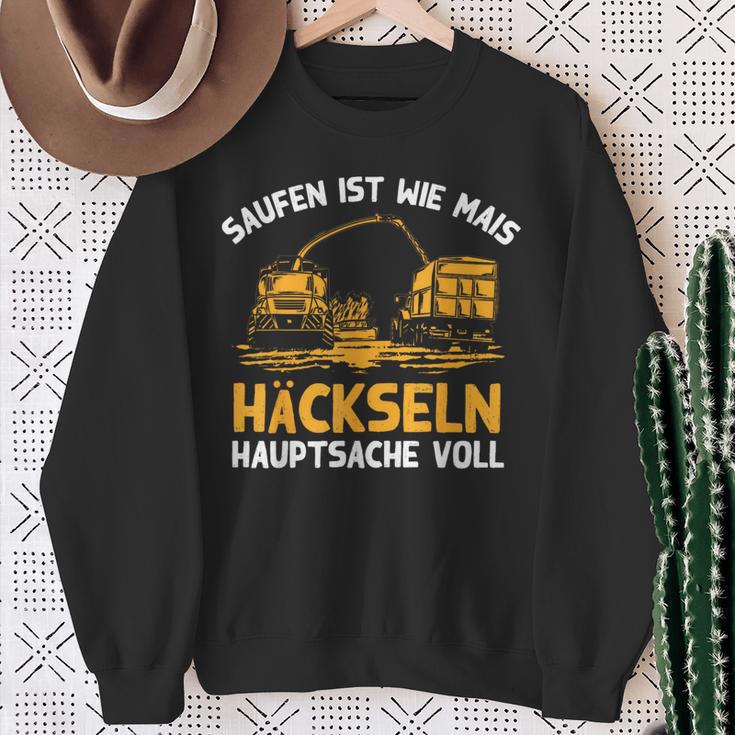 Saufen Ist Wie Mais Häckseln Hauptsacheoll Farmer Sweatshirt Geschenke für alte Frauen