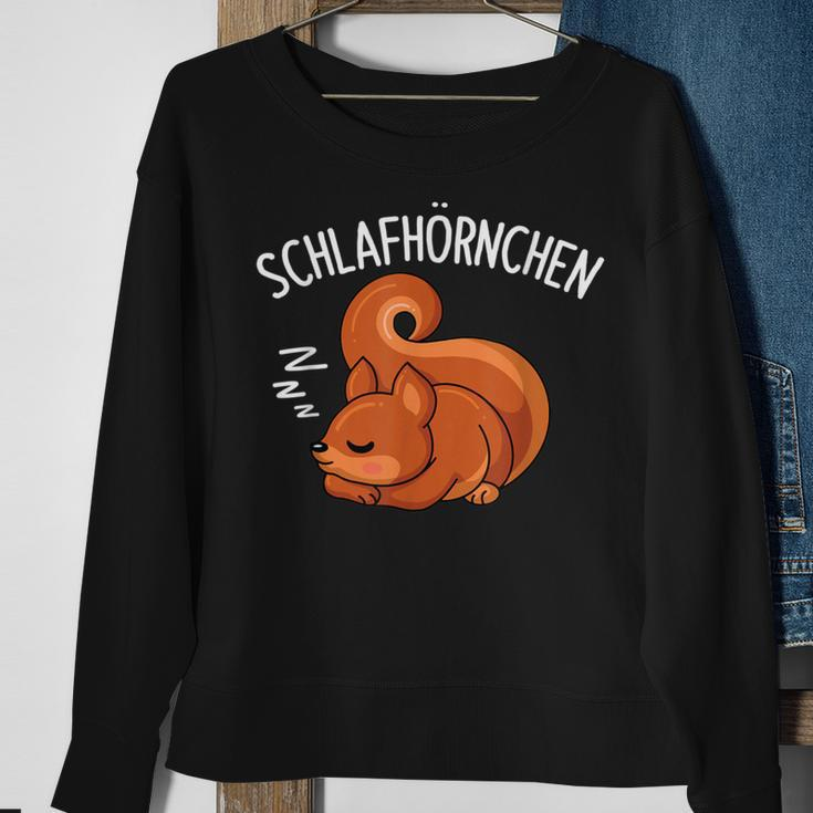 Schlafhörnchen Squirrel Sleep Pyjama Slogan Black Sweatshirt Geschenke für alte Frauen