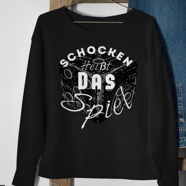 Schocken Heißt Das Spiel Cube Pub Knobels Max Sweatshirt Geschenke für alte Frauen