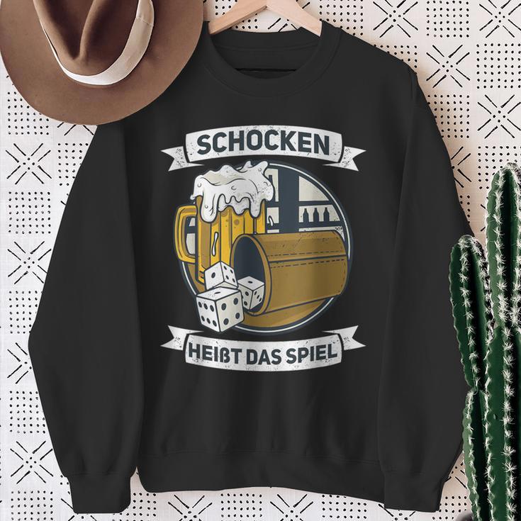 Schocken Heißt Das Spiel Dice Game Puzzle Sweatshirt Geschenke für alte Frauen