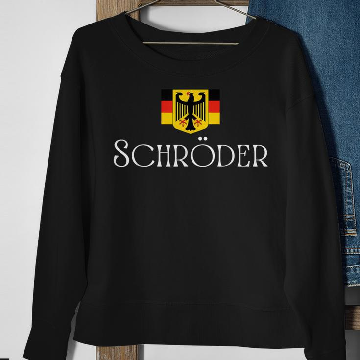 Schröder Surname German Family Name Heraldic Eagle Flag Sweatshirt Gifts for Old Women