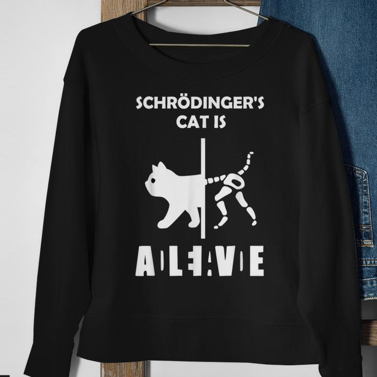 Schrödingers Cat Dead And Alive Physics Nerd Sweatshirt Geschenke für alte Frauen