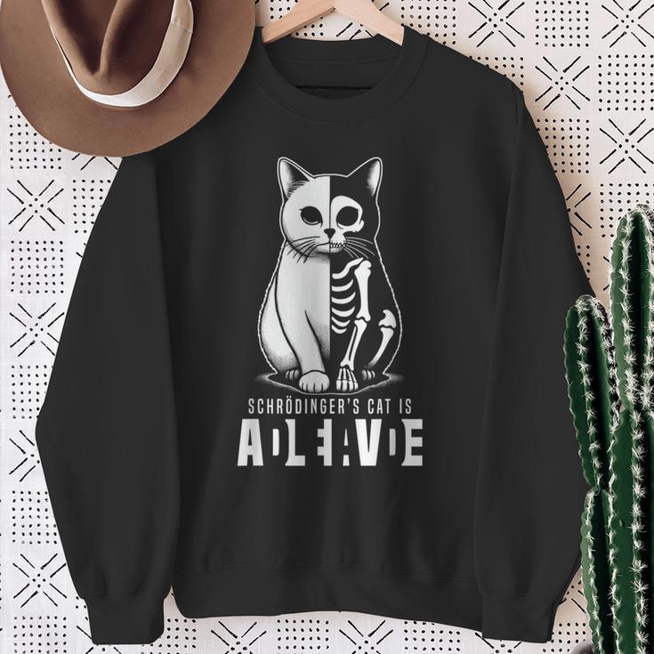 Schrödinger's Cat Dead And Alive Quantum Mechanics Physics Sweatshirt Geschenke für alte Frauen